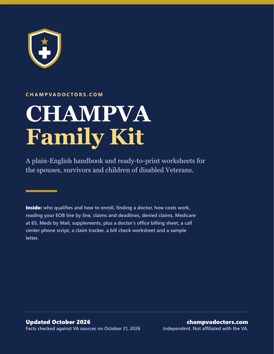 The cover of the CHAMPVA Family Kit